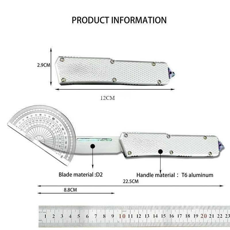 Cobra Tec Outdoor Camping Tactical Pocket Folding Knife D2 Blade Aluminium Alloy Handle EDC Survival Rescue Multi-purpose Knife