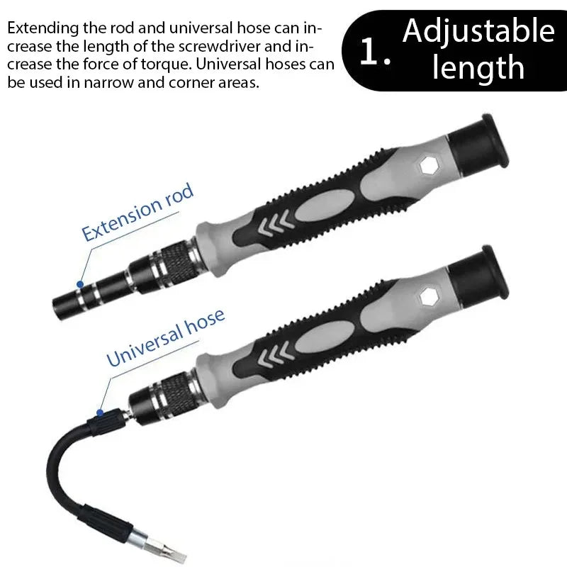 Precision Screwdriver Set 115 in 1 Electronic Repair Hand Tools Micro Magnetic Drill Bits for iPhone PC Mac DIY Game Console