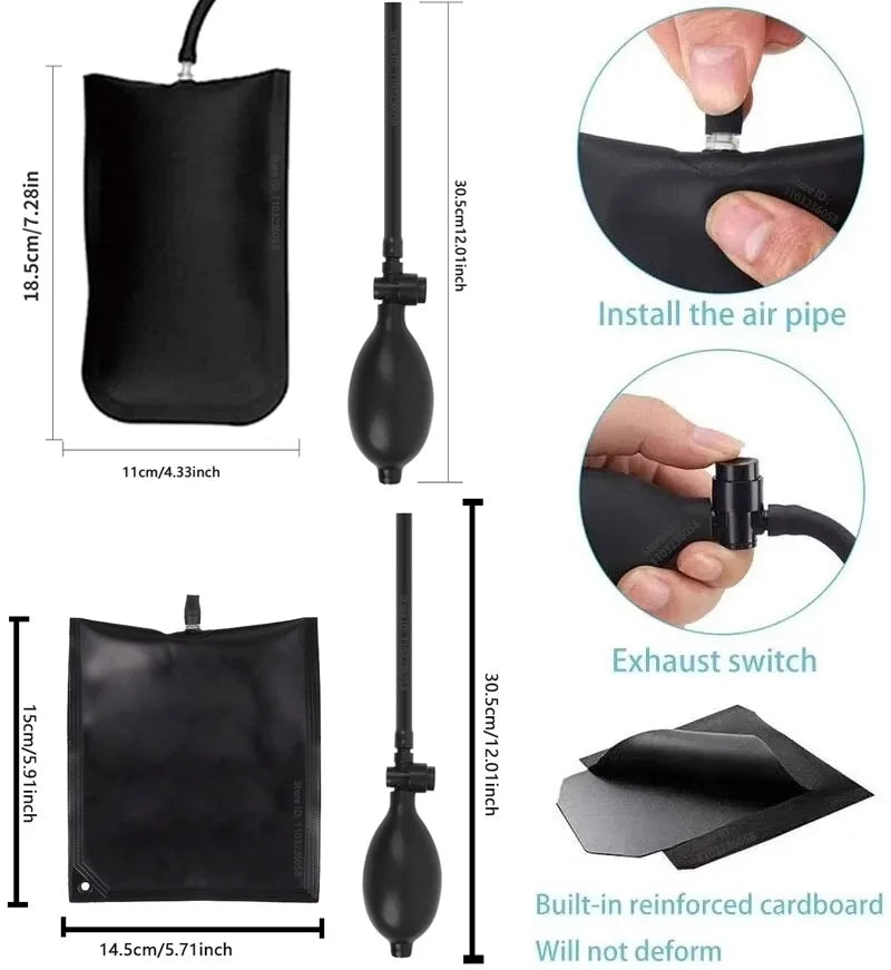 PWS Auto Tool Kit Door Open Grabber Lockout Lock Pick Set Long Range Reach Hooking Key Lost In Truck Air Wedge Bag Pump Car Tool