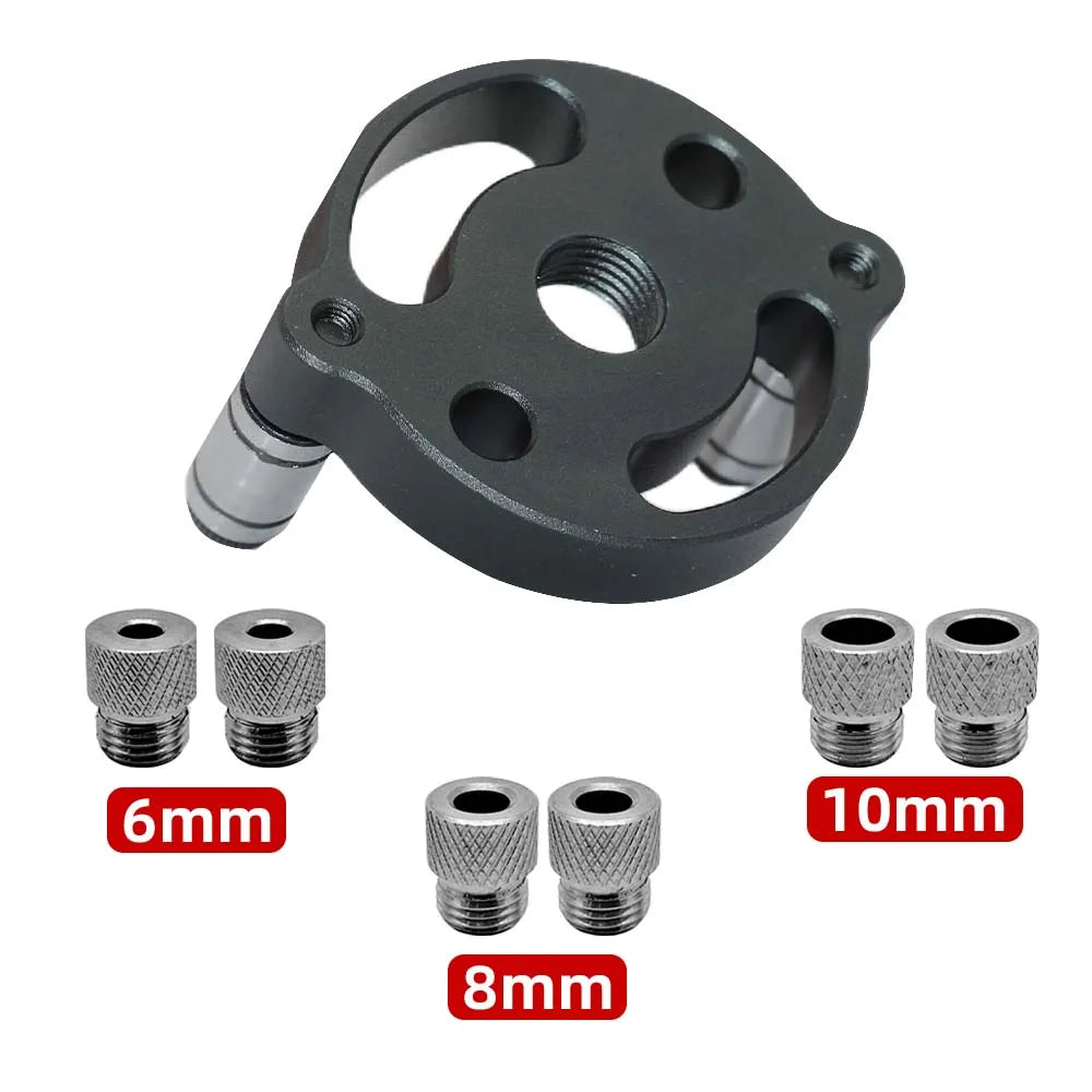 3-10mm Dowel Jig Kit - Self Centering Drill Guide Locator with 8 Steel Bushing -Woodworking Aluminum Alloy Hole Puncher