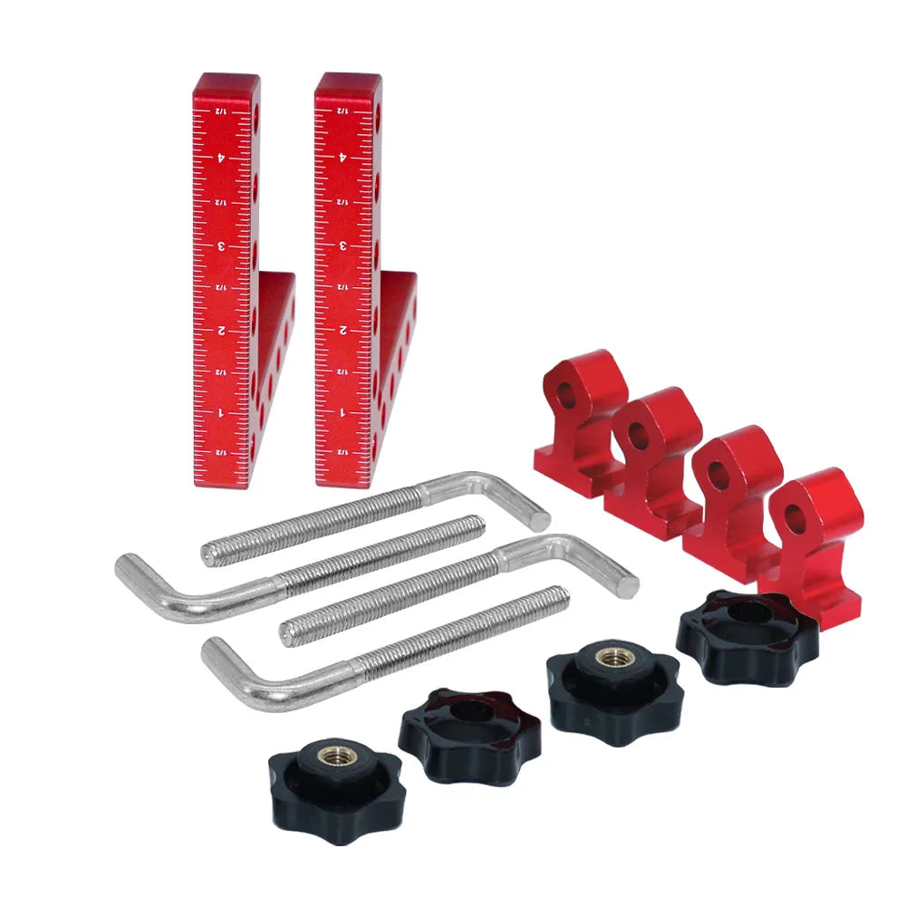 2Pc 90 Degrees L-Shaped Auxiliary Fixture Splicing Board Positioning Panel Fixed Clip Carpenter's Square Ruler Woodworking Tool