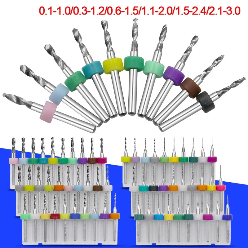0.1-3.0mm Print Circuit Board Drill Bits Carbide Micro Drill Bits CNC PCB Twist Dril