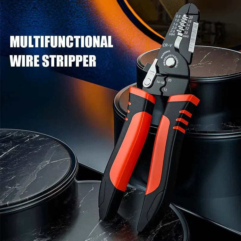 Multi-Functional Electrician Wire Stripper & Crimper Tool Wire Stripping Cutting Pliers For Peeling & Network Cabling