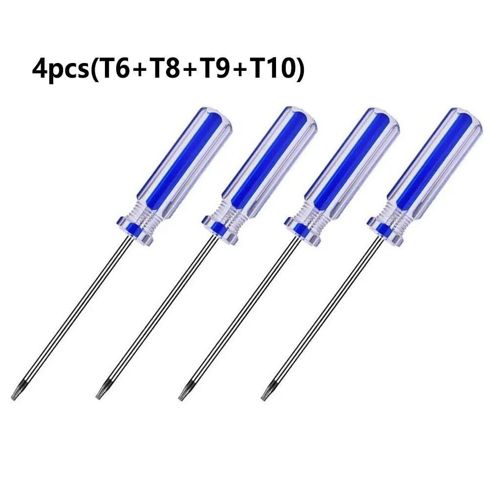 Torx T6 T8 T9 T10 Precision Magnetic Screwdriver Set for Xbox 360 Wireless Controller FIF66, 4 Pieces