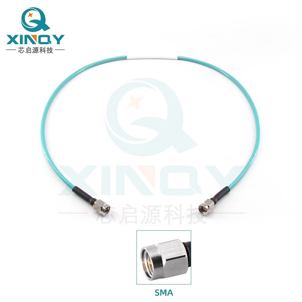 XINQY 18G Ultra-Flexible Low-Loss Cable Assembly, SMA RF Connector, Equipment Test Interconnect Feeder, SMA Male Connector - SMA Male Elbow; 0.3m