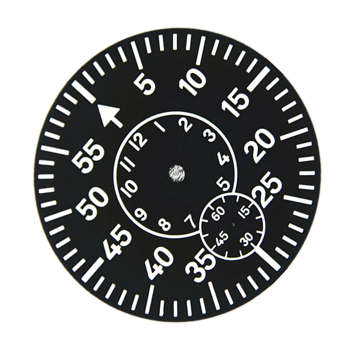 1Pc Watch Dial Plate Green Luminous Second At 6 For ETA 6498 For Seagull ST3620