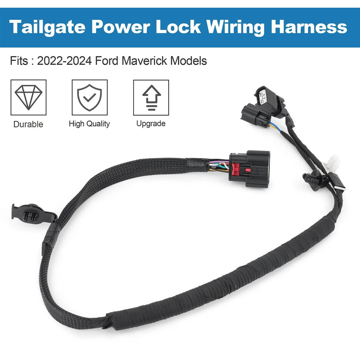 Tailgate Lock Wiring Harness Upgrade Fit 22–24 Ford Maverick