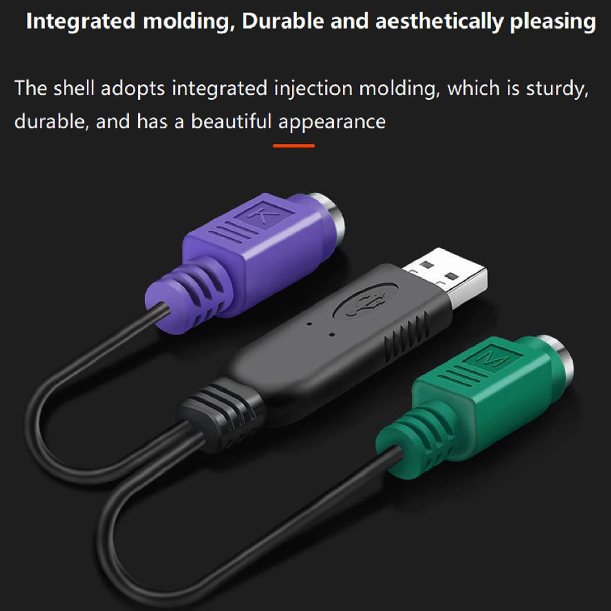 USB M to PS2 PS/2 F Extension Cable Y Splitter Connector For Keyboard Mouse