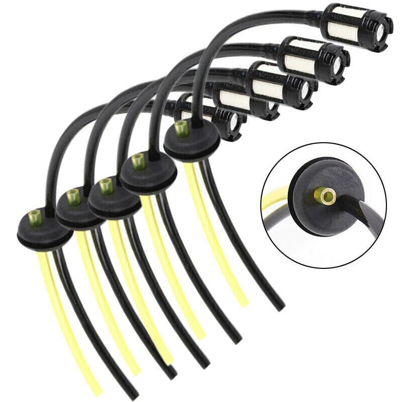 5Pcs Fuel Hose Pipe With Tank Filter For Strimmer Trimmer Brush Cutter Tool Kit