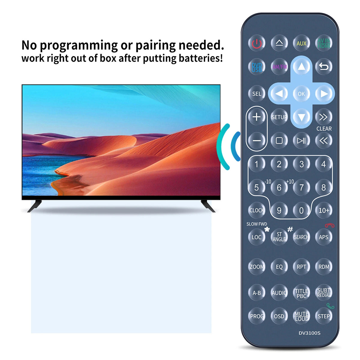 Replacement Remote Control For FURRION DV3100S Entertainment System