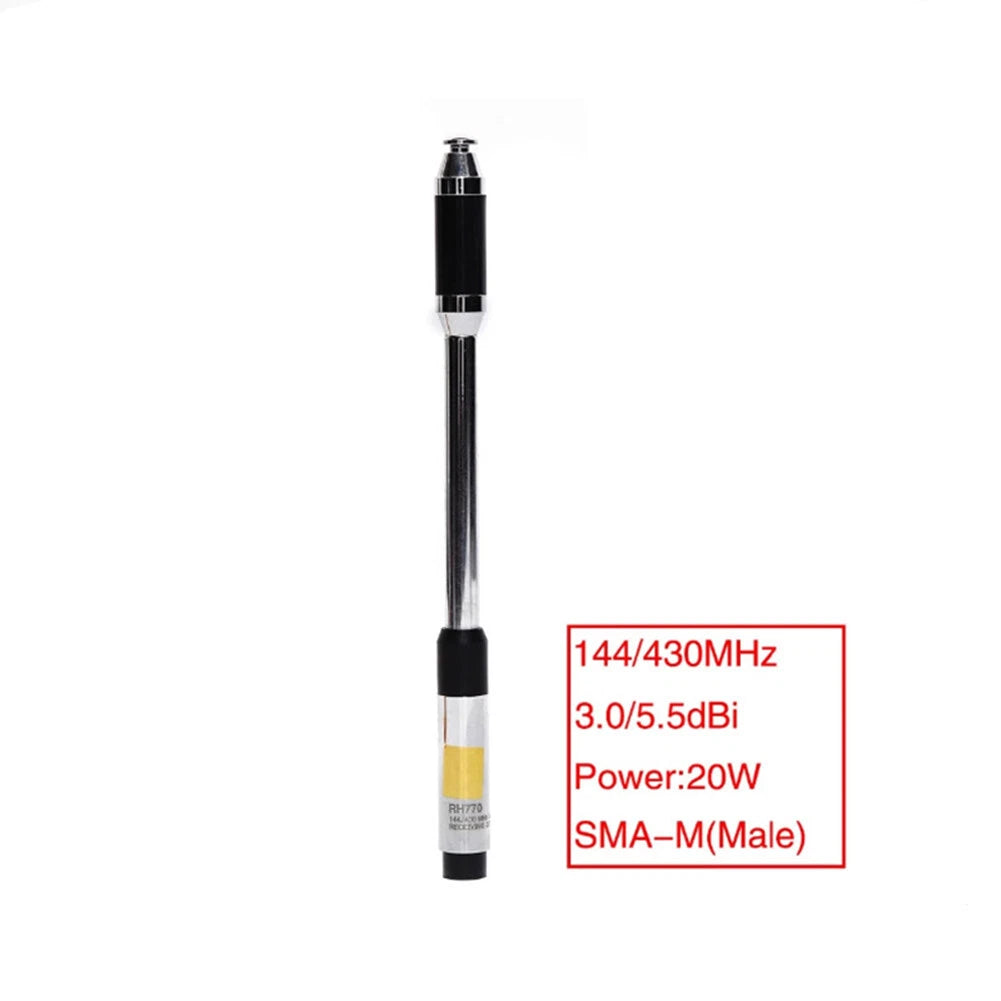 RH770 SMA-Male Dual Band VHF/UHF Telescopic Antenna For Baofeng UV-3R UV-100