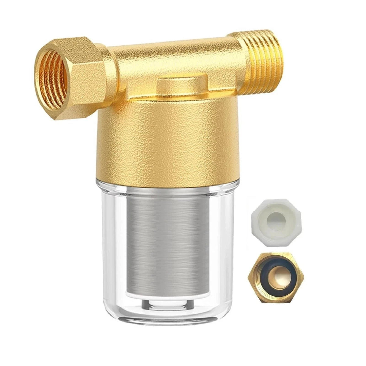 Brass Sediment Filter for Water Heater 40 Micron 1/2 Inch 3/4 Inch Clean Meshes