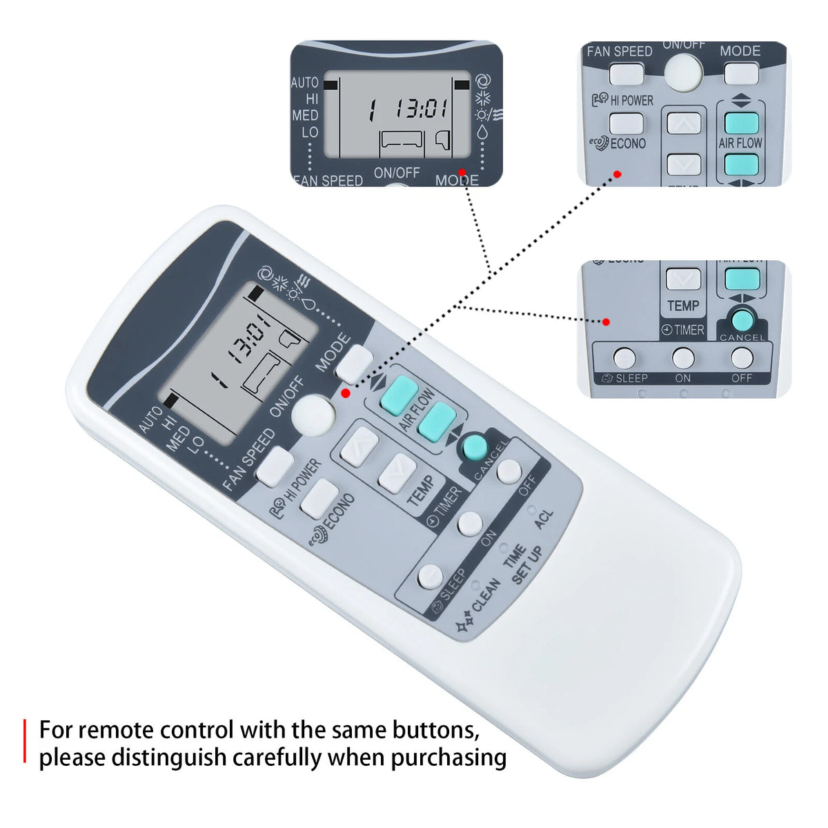 RKW502A200A For Mitsubishi Heavy Industries Air Conditioner Remote Control