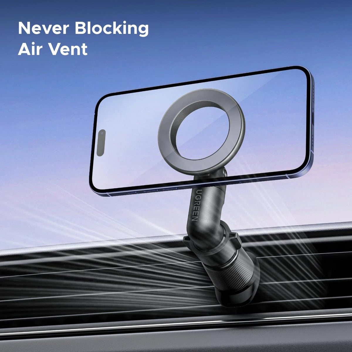 UGREEN Phone Mount for Magsafe Air Vent Car Magnetic Never Block Black