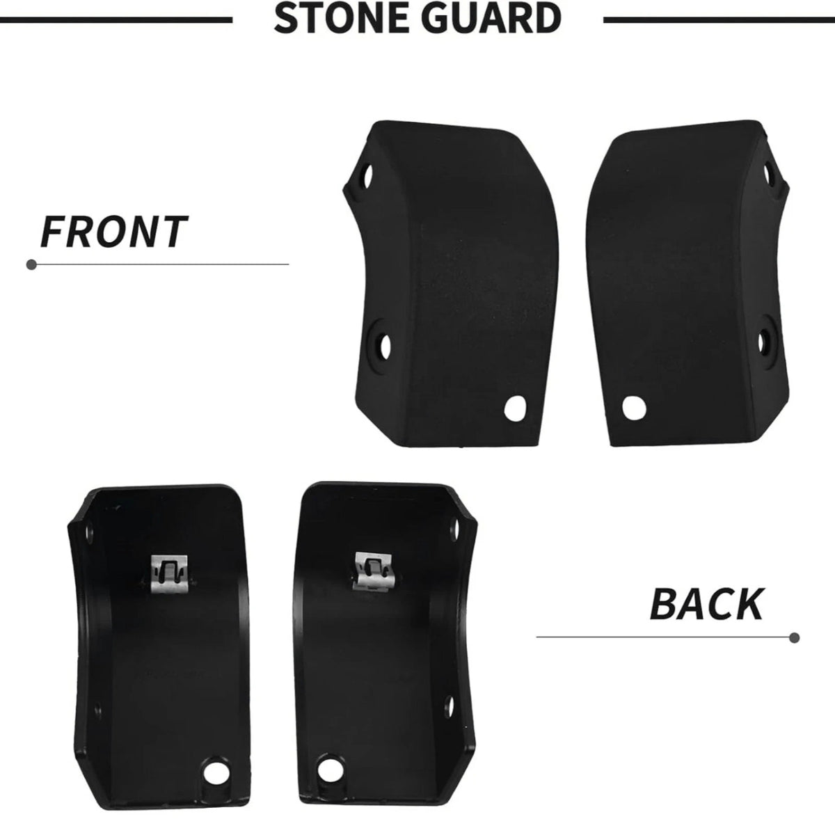 Rear Mud Stone Guard Cover Pair For Ford F150 2021 2026 Wear Resistant Styling