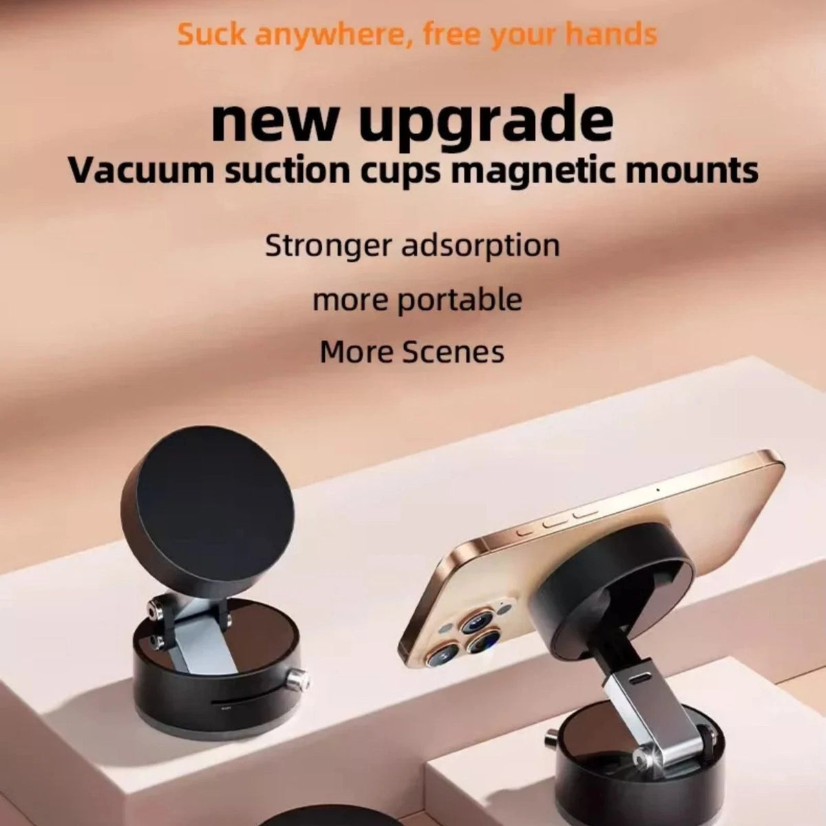 Universal Vacuum Suction Cup Folding Swivel Magsafe Bracket Lazy Phone Holder