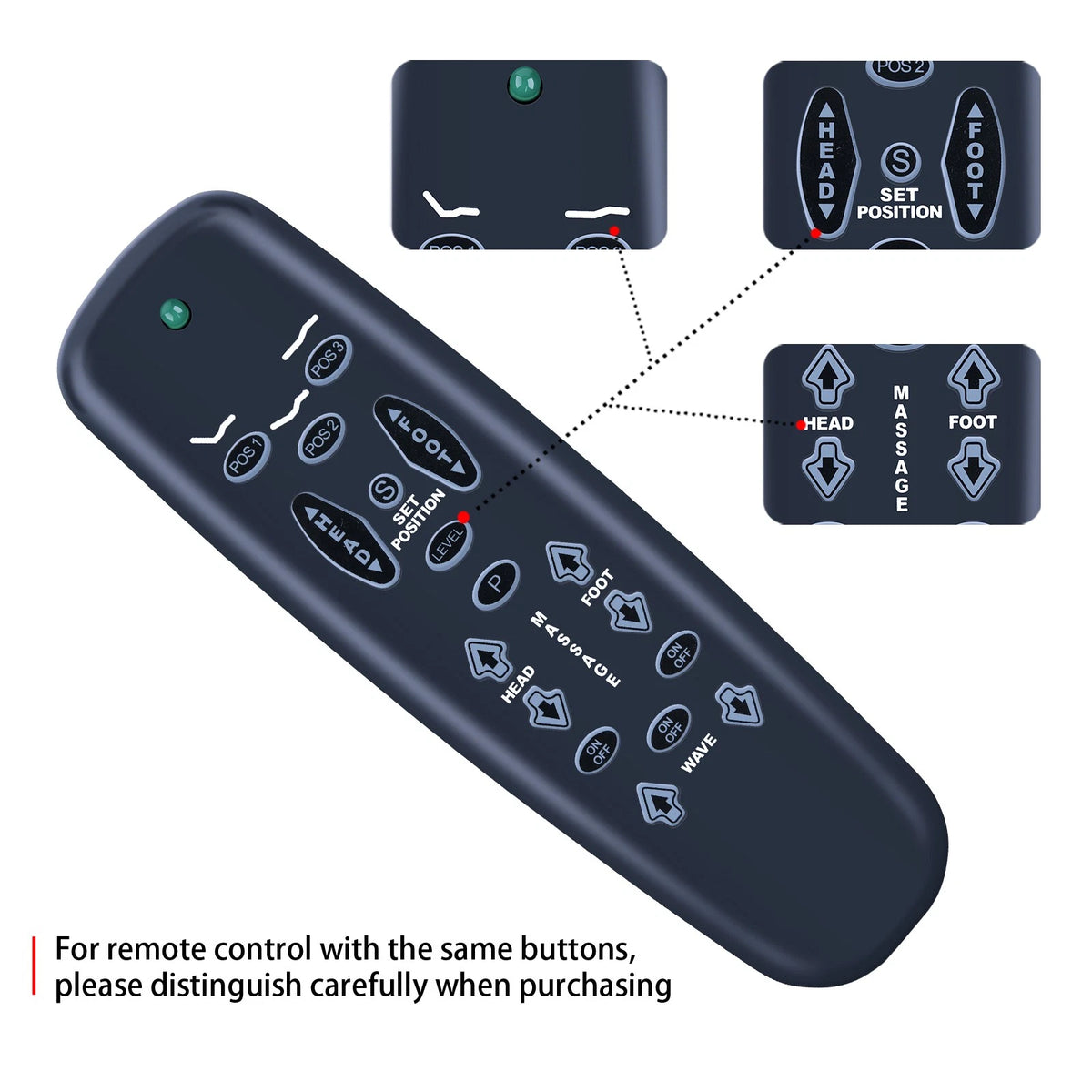 Replace Remote Control For Leggett &Platt S-Cape E95 or Rave E95 Adjustable bed