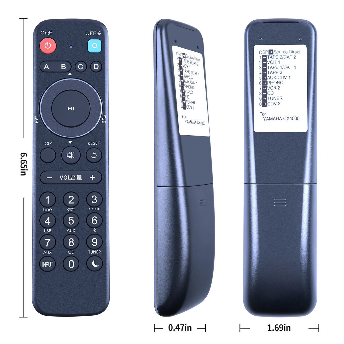 Replacement Remote Control For Yamaha Hi-Fi RSCX1000 RS-CX1000 CX-1000 CX1000