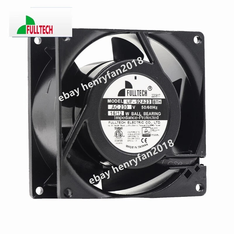 FULLTECH UF-92A23 BTH Axial Fan AC 230V 92*92*38MM 16/12W Cabinet Cooling Fan