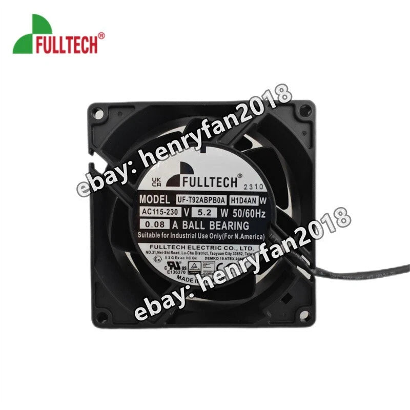 FULLTECH UF-T92ABPB0A H1D4AN Axial Fan AC 115/230V 5.2W 92*92*38MM Cabinet Fan