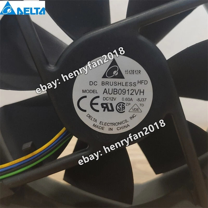 Delta Fan AUB0912VH DC 12V 0.6A 90*90*25MM 4-Pin Computer Cooling Case Fan