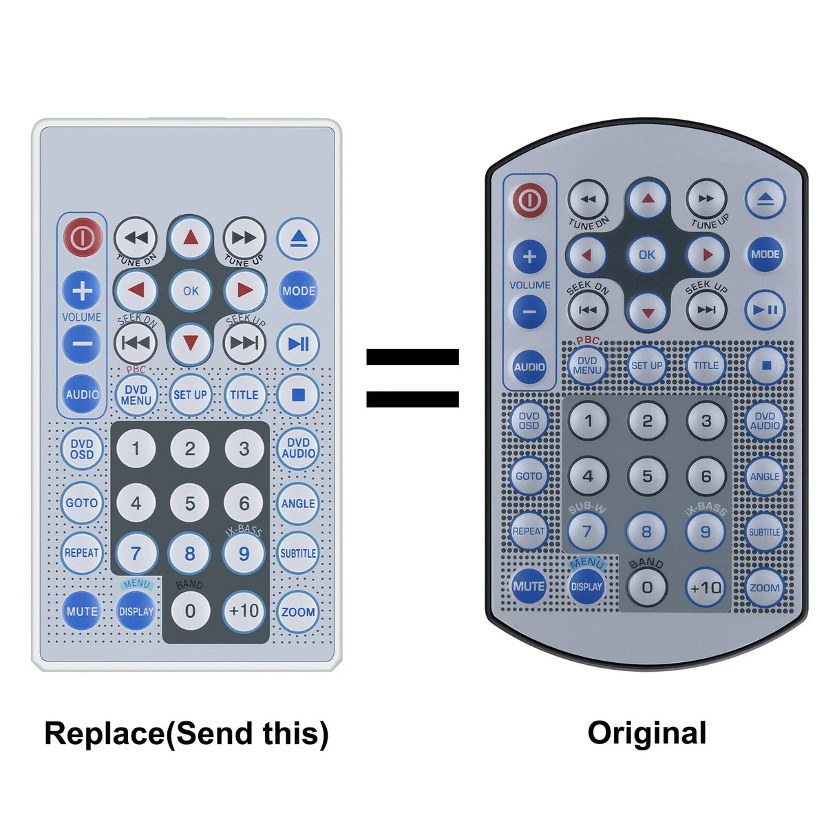 Replacement Remote Control For Jensen Wireless Car,Audio,DVD
