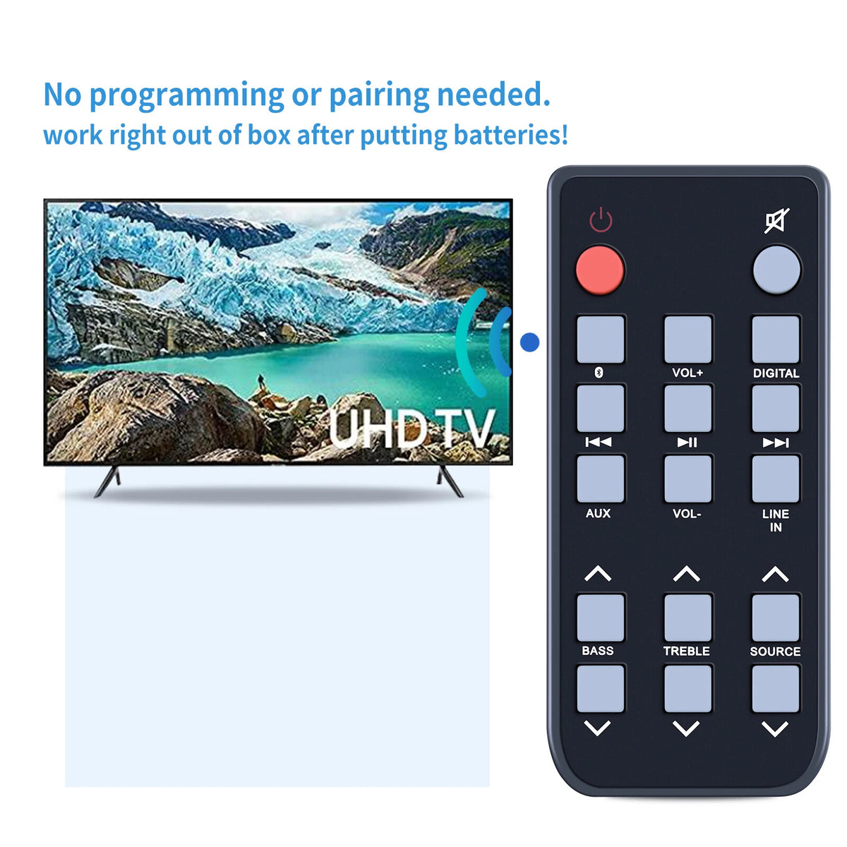 RTS7015B For RCA Sound Bar Soundbar Subwoofer Replace Remote Control
