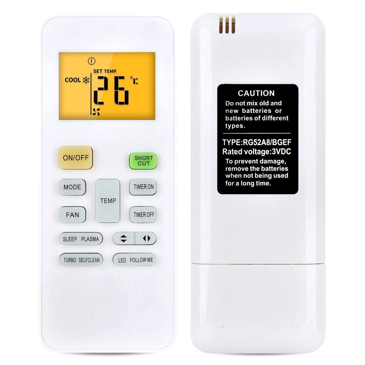 Replacement Remote Control For Midea Air Conditioner RG52A8/BGEF RG52B/BGE