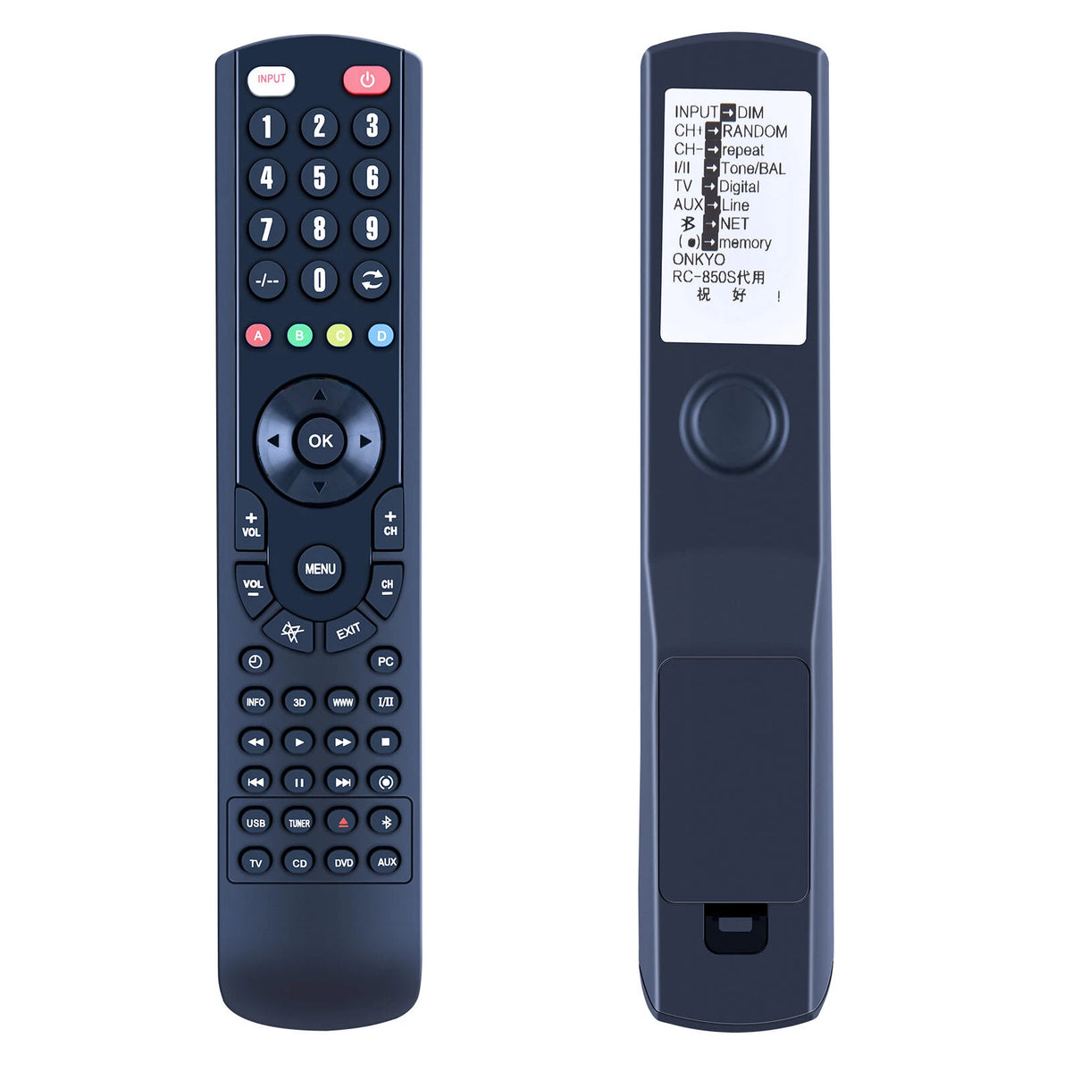 RC-850S For Onkyo 24140850 Replacement Remote Control CS-N755 CR-N765