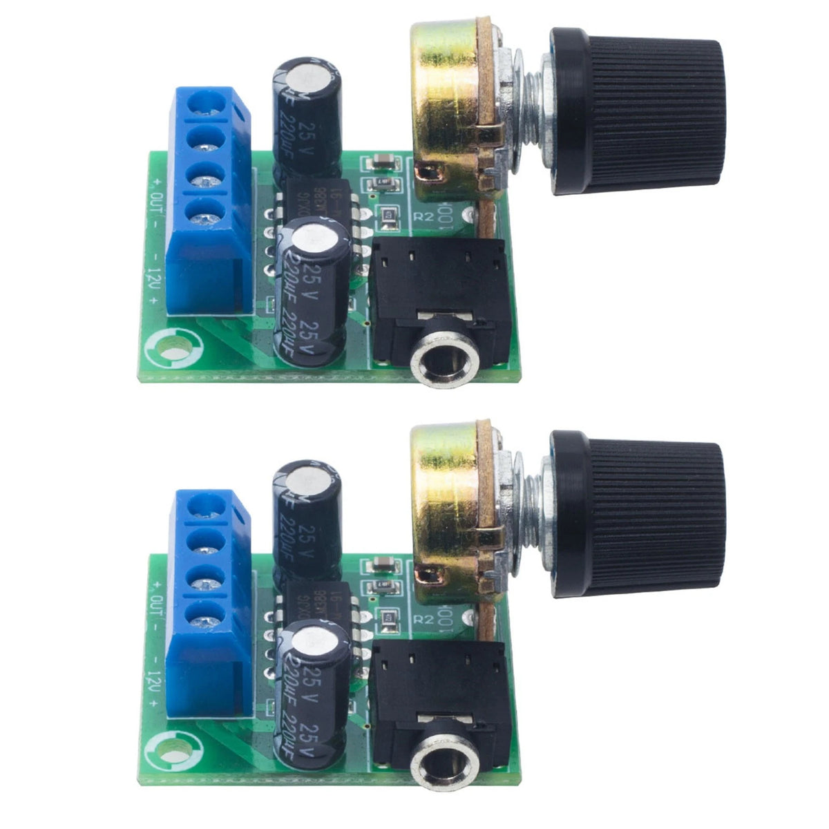 2* Adjustable Volume LM386 Mini Audio Power Amplifier Board DC3~12V Module D