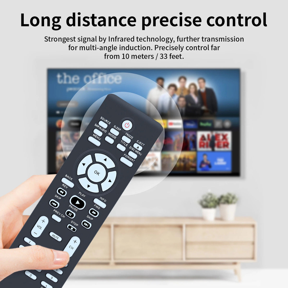 NF801UD Replace Remote For Magnavox TV/DVD 19MD301B/F7 19MD311B/F7 19MD350B/F7