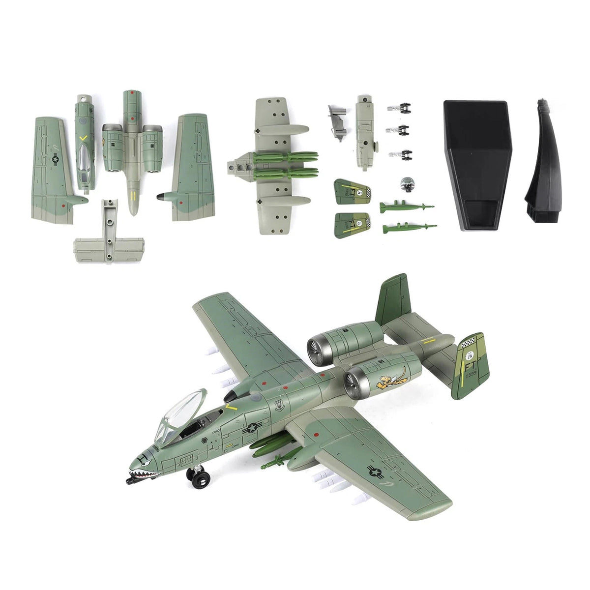 1/72 A-10 Thunderbolt II Warthog Attack Aircraft USAF Assembly Model DIY Set