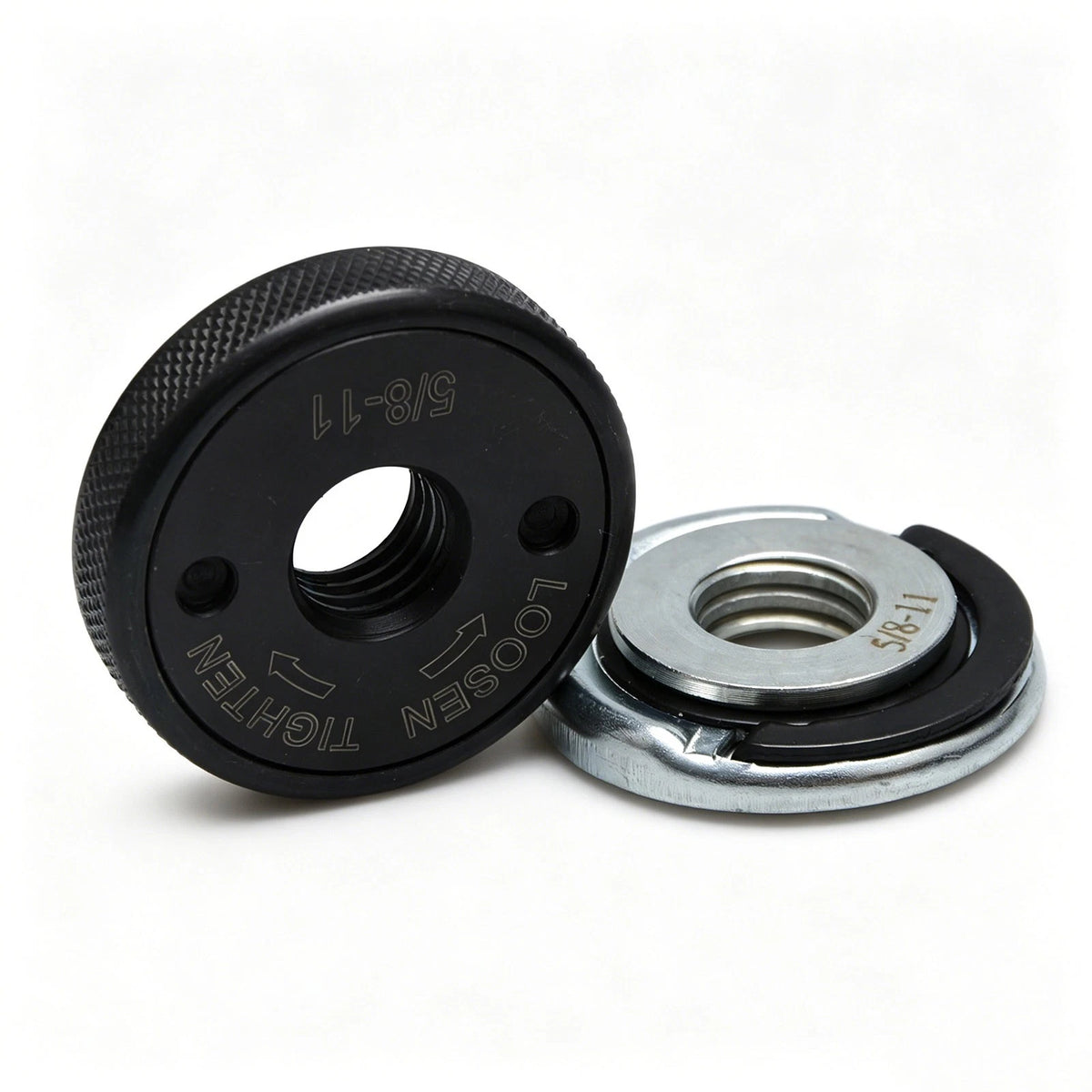 Replacement 5/8"-11 Angle Grinder Flange Nut Kit 2-Pack D-Ring & Knurled Nuts