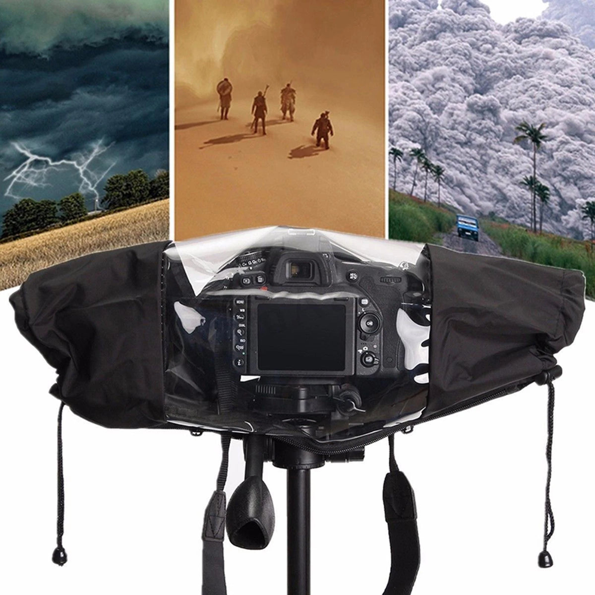 Universal Nylon DSLR Camera Rain Protective Cover Rain Photo Sleeve Protector