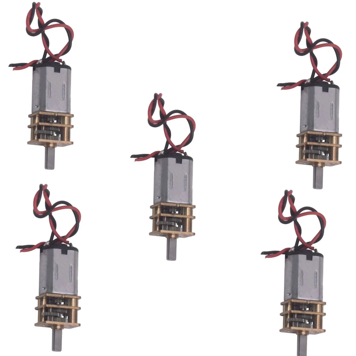 5Pcs N20 Gear Motor Slow Speed Full Metal Mini Gearbox Reducer Toy 60RPM DC 3-6V