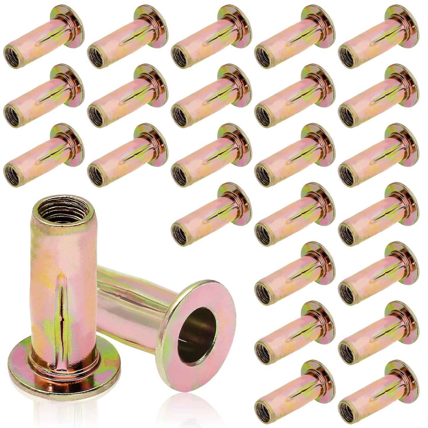 Moicstiy 25Pcs M5 Steel Multi Grip M5, Zinc (Metallic) or Gold