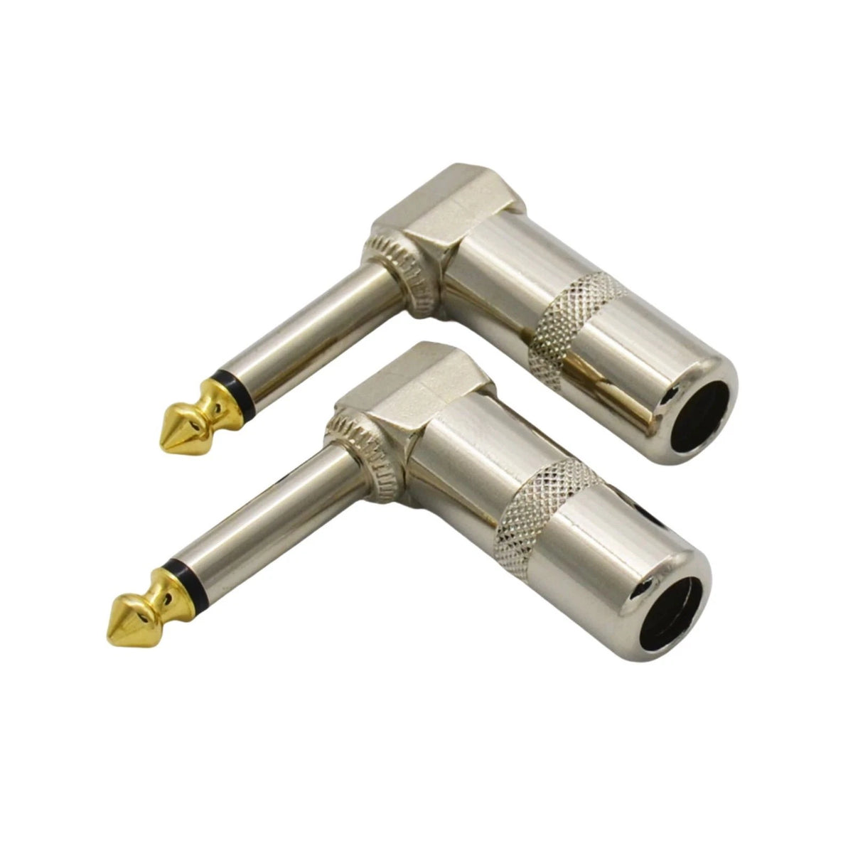 10PCS 1/4 TS Right Angle Mono Phone Plug For Universal 6.35mm Compatibility