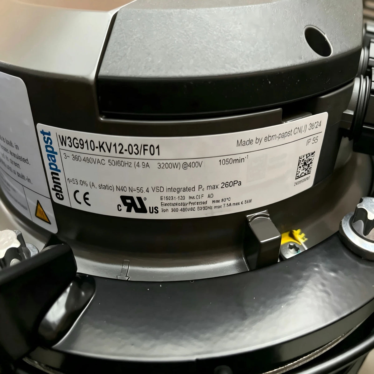 W3G910-KV12-03 F01 for ebmpapst EC 400VAC 4.9A 3.2KW for Cooling Fan