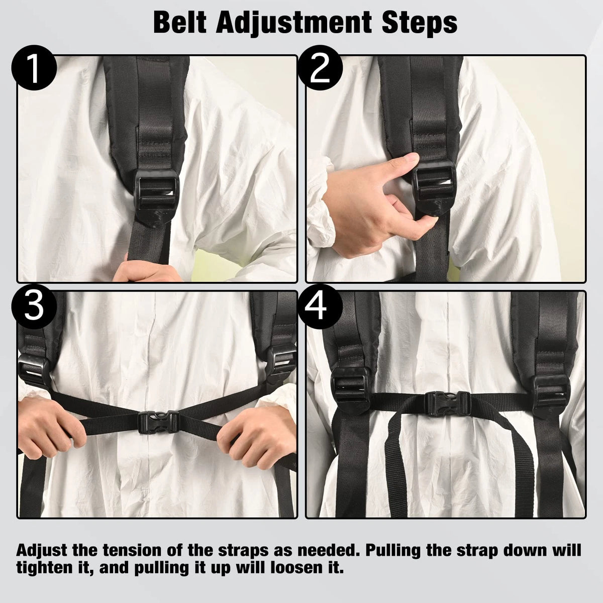 WOEKBON Backpack Sprayer Replacement Straps with Spare Adjustable, Black