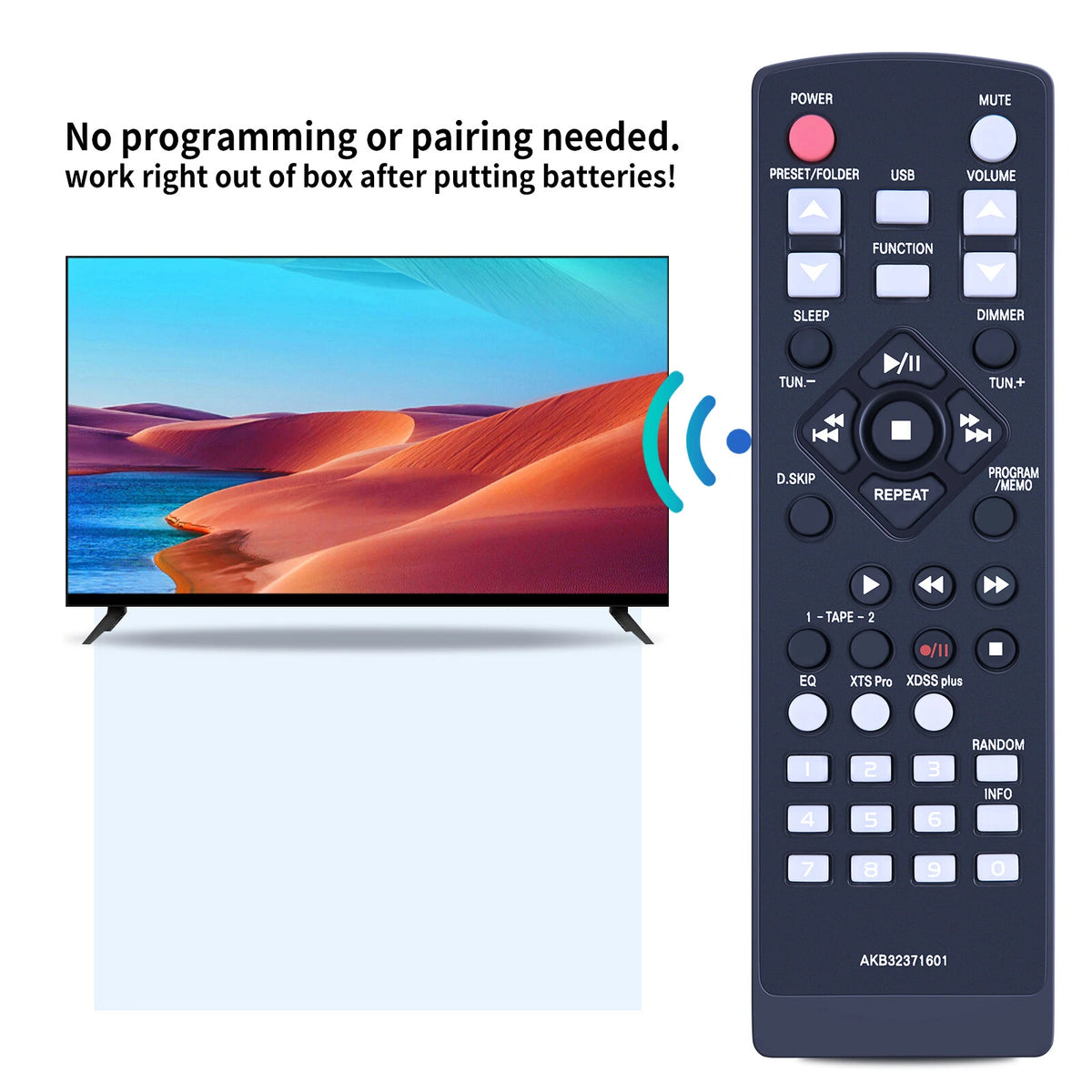 AKB32371601 Replace Remote Control For LG Audio LMS-W550 LM-U1050 LM-U1350