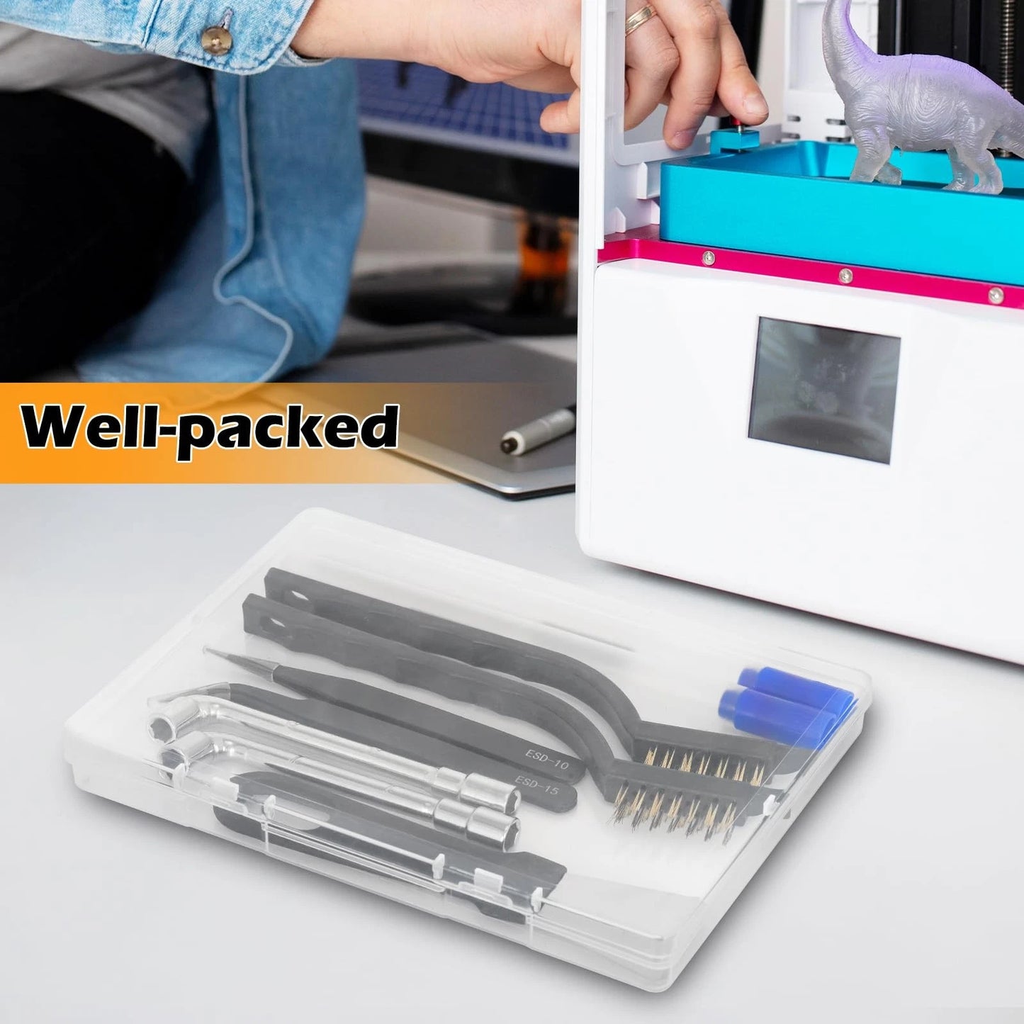 DOLLAR BOSS 29 Pcs 3D Printer Nozzle Cleaning Kit, 29 Kit