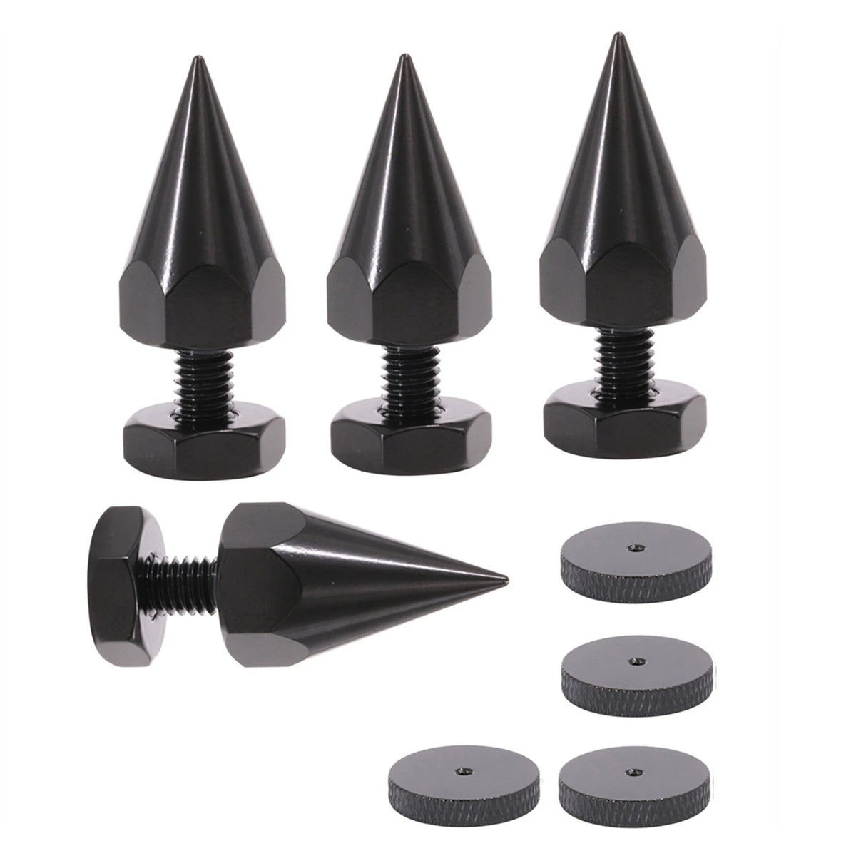 4Pack Iron AMP Studio Monitor Stand Feet/Base M6 Thread Speaker Isolation Spike