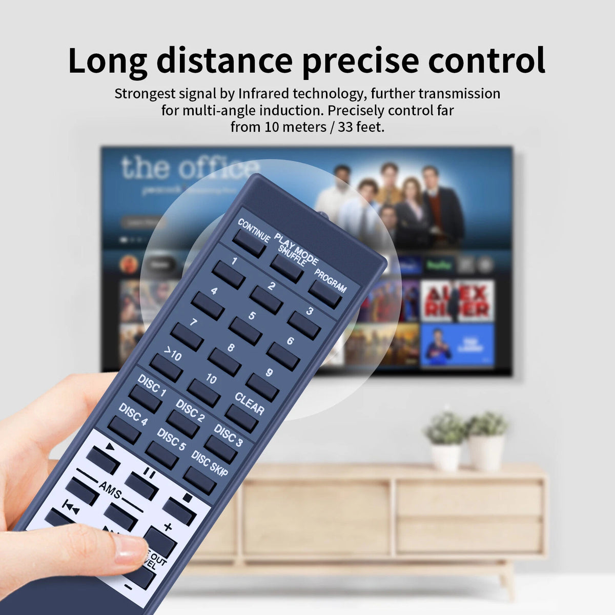 RM-DC41 Remote Control For Sony CD Player CDP-CE215 CDP-CE315 CDP-201 CDP-205