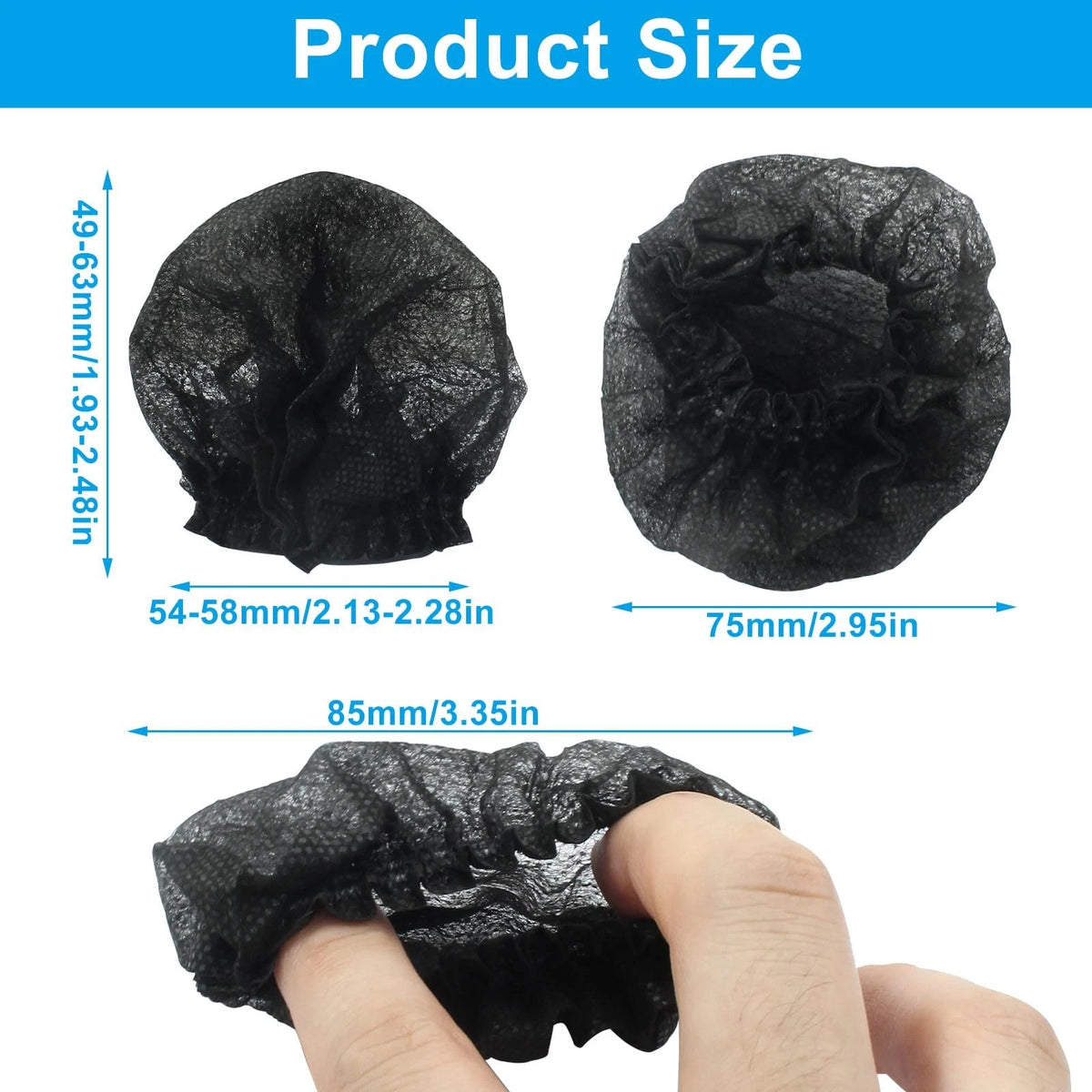 Waziaqoc 100 Pcs Disposable Microphone Hygiene Covers, Non-woven Mix color