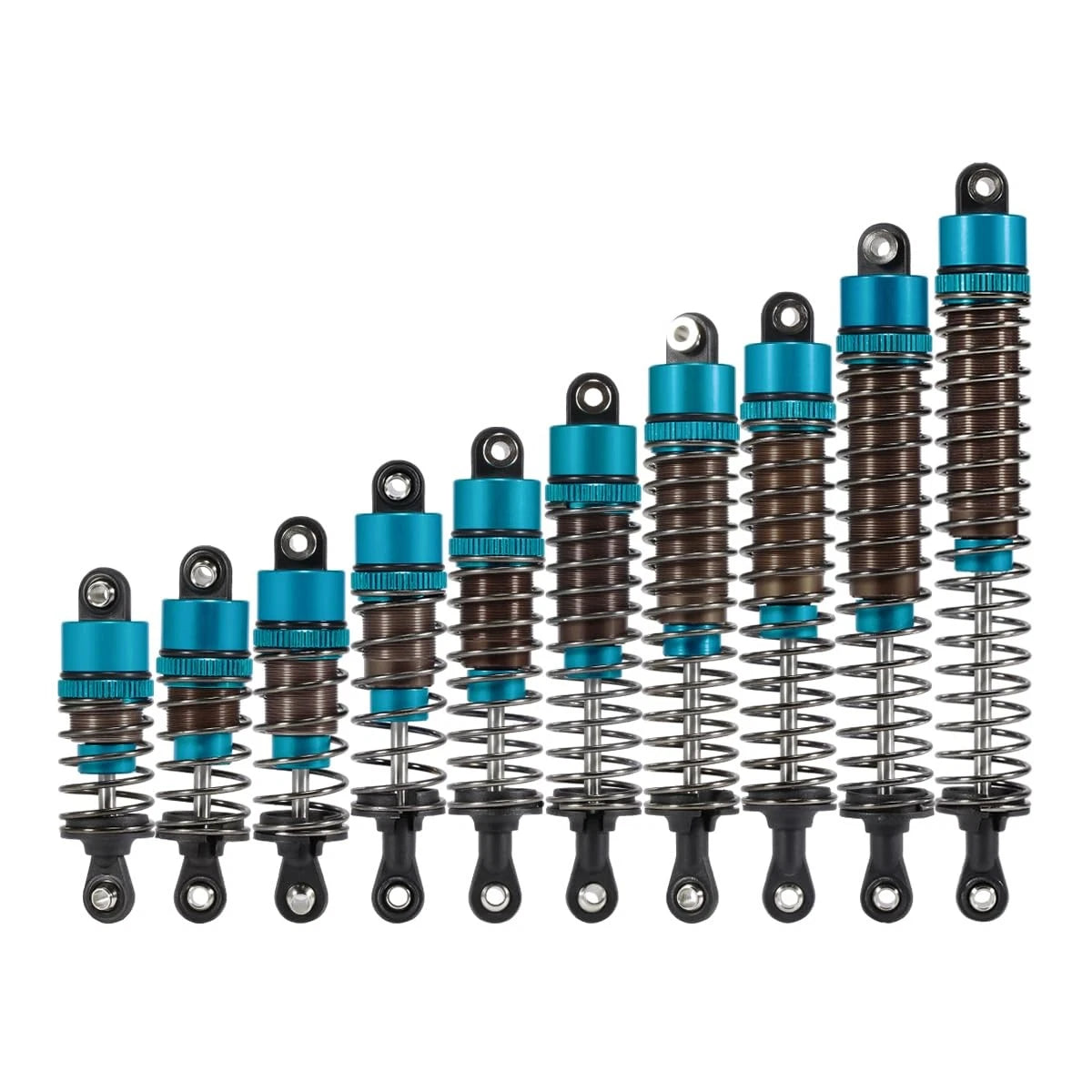 1/10 RC Cars Oil Leakproof Shocks,2Pcs Adjustable 52mm-120mm, 2pcs 85mm blue