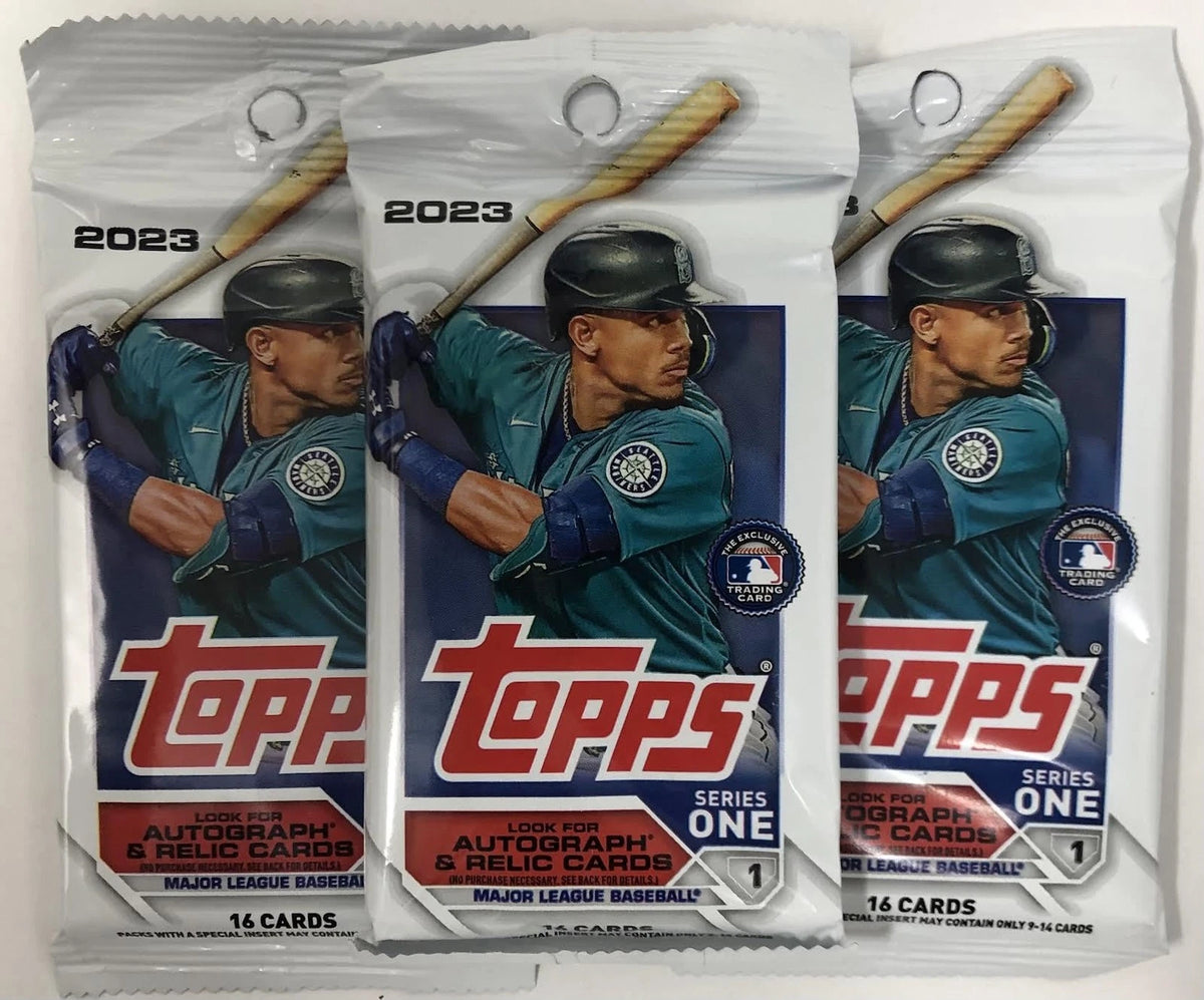 Topps 2023 Series 1 Baseball MLB Set of 3 Packs - 16 Cards One Size, No Color