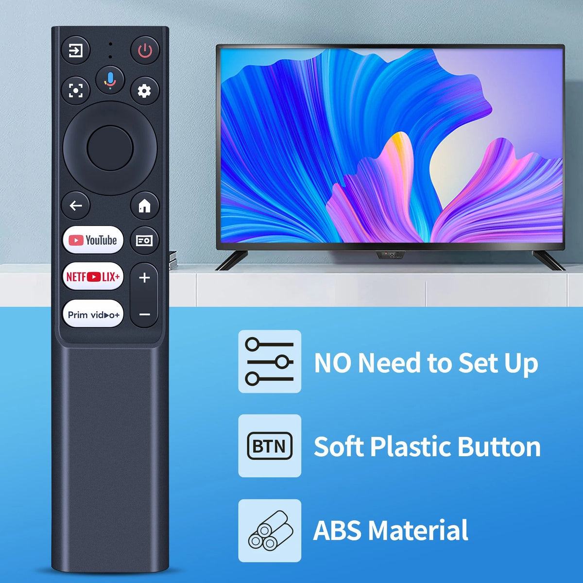 Replacement Remote Control For HAPPRUN 510G Google TV 4K Smart Projector