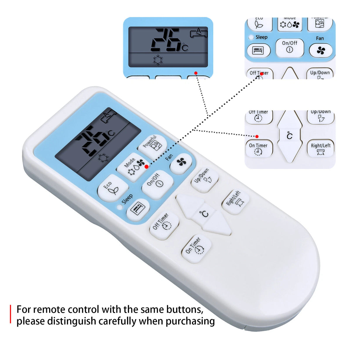 Remote Control For Hitachi Air Conditioner RAS-DX10CSK RAC-DX10CSK