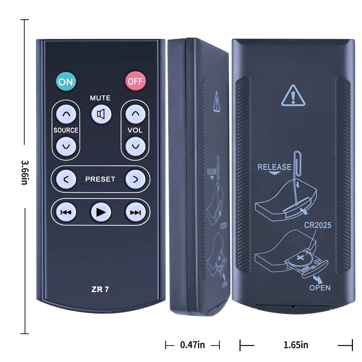 Replacement Remote Control For Nad Receiver or Amplifier ZR7 T 748