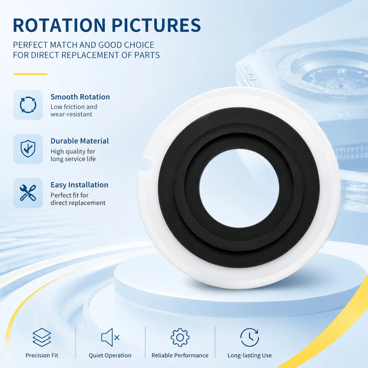 Grooved RV Toilet Seal Kit 385311462/385310677 Fits for Dometic 110 111 510 506